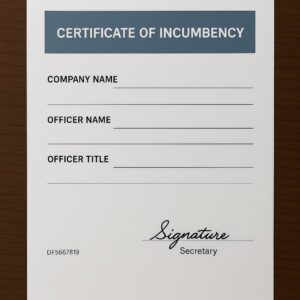 Certificate of Incumbency